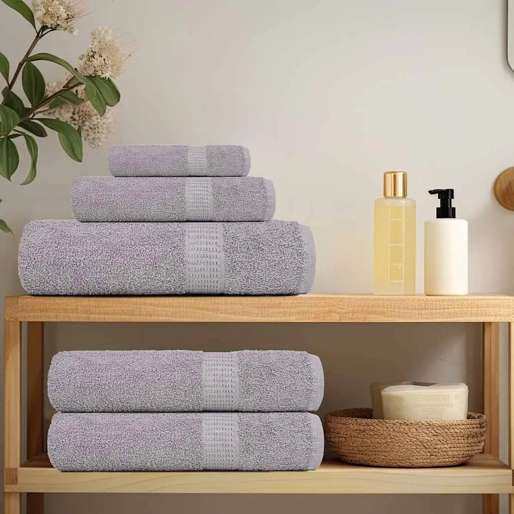 vidaXL 12 Piece Towel Set Grey 360 gsm 100% Cotton