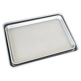 Viking Culinary 2 Piece Nonstick Baking Sheet Set, Silver, 15" & 18"