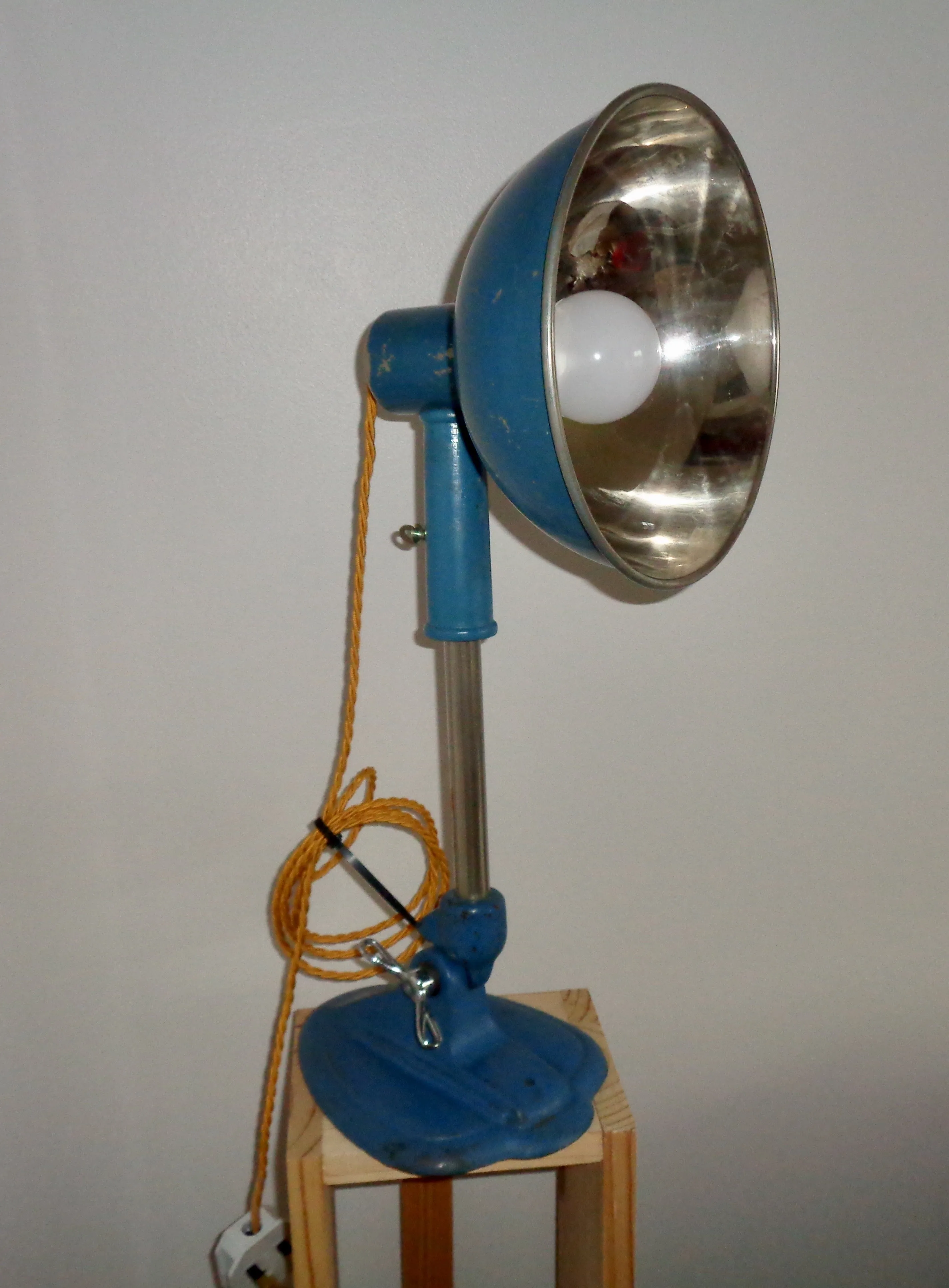 Vintage Ergon Infra Red Medical Lamp Repurposed As A Desk Lamp