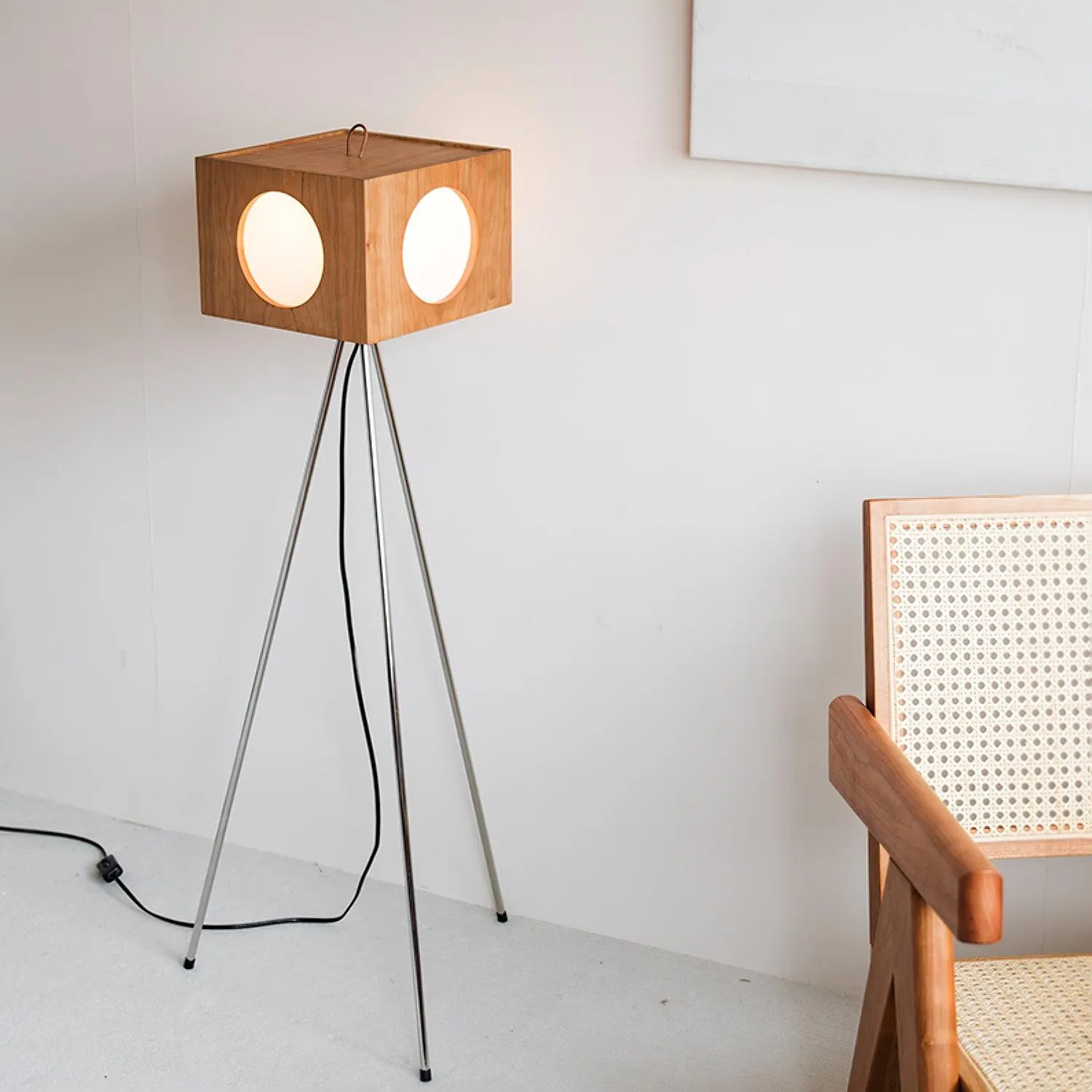 Vintage Tripod Camera Floor Lamp