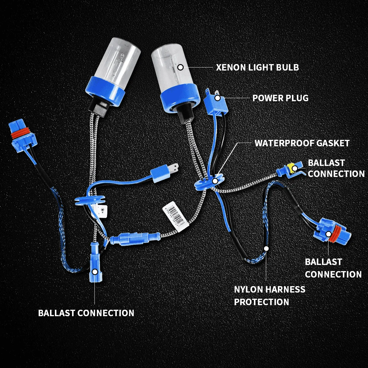 VLAND D2H Xenon/LED Bulbs Conversion HID KIT with Ballast 2PCS 12V 55W 6000K White