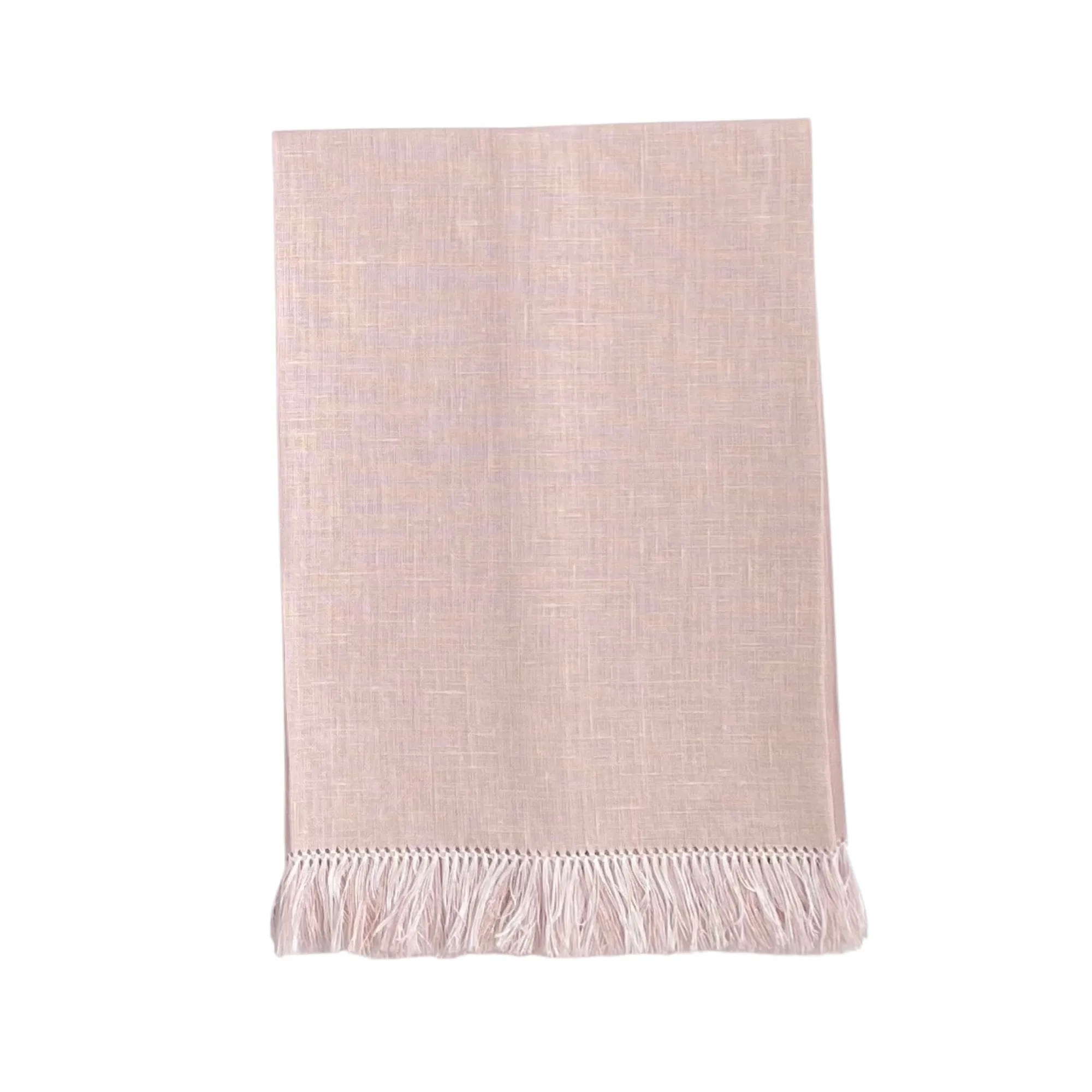 Watercolor Fringe Linen Guest Towel