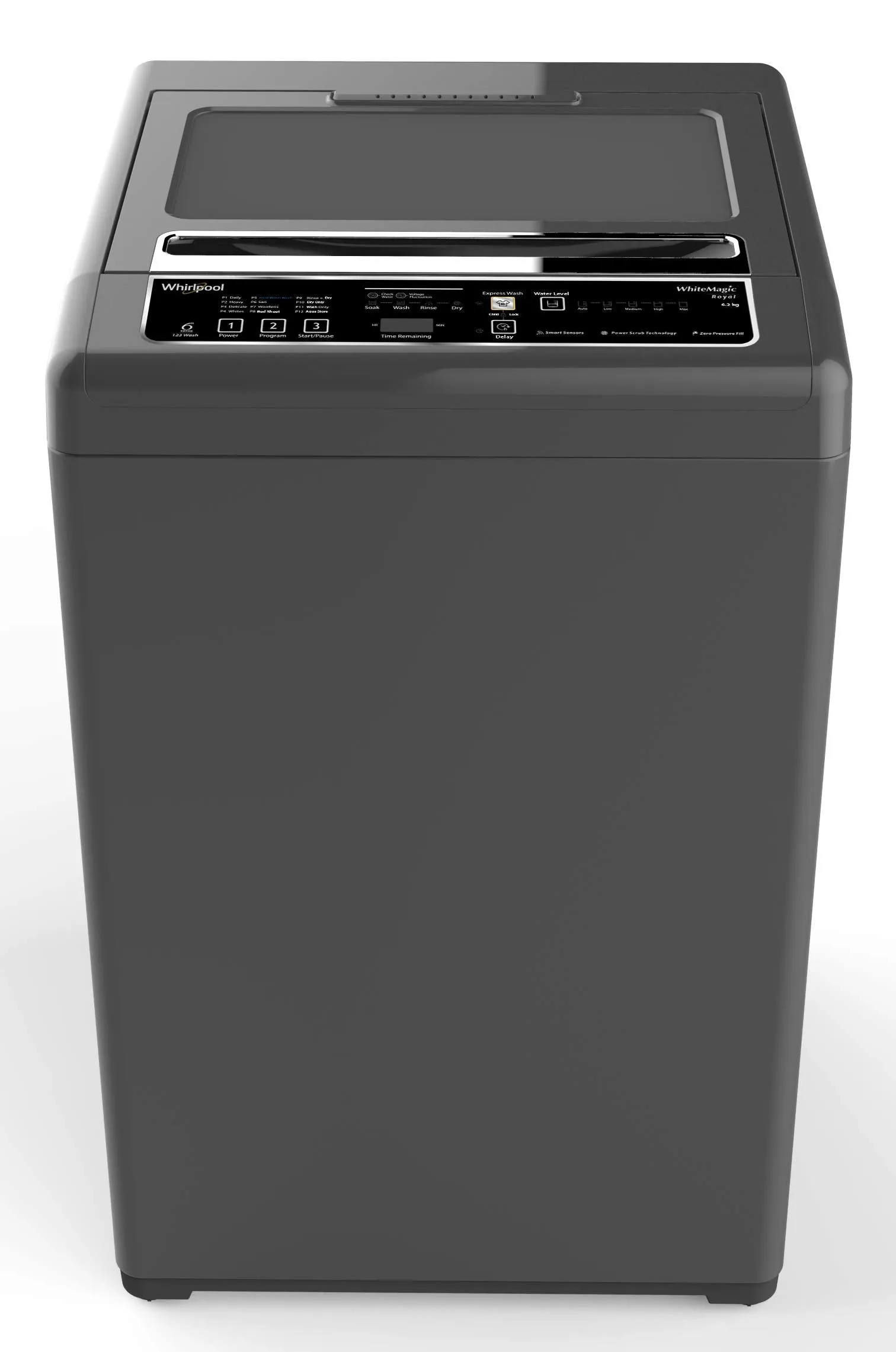 Whirlpool 6.2 kg Fully-Automatic Top Loading Washing Machine (WM ROYAL 6.2 2YMW, Shiny Grey)