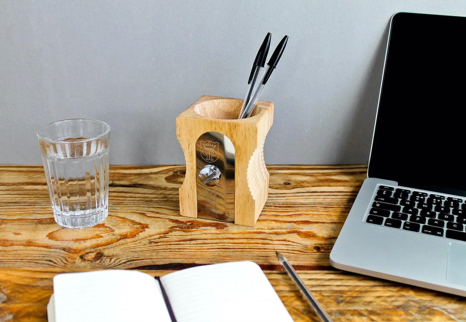 Wood Sharpener Desk Tidy - Light