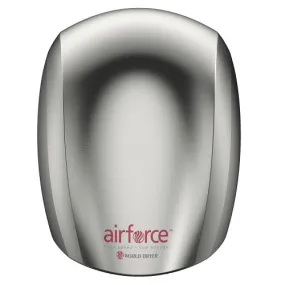 WORLD DRYER® J48-971 Airforce™ Hand Dryer - Brushed (Satin) Chrome on Aluminum (50 Hz ONLY - NOT for use in North America)