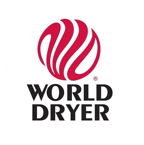 WORLD DRYER® J48-971 Airforce™ Hand Dryer - Brushed (Satin) Chrome on Aluminum (50 Hz ONLY - NOT for use in North America)