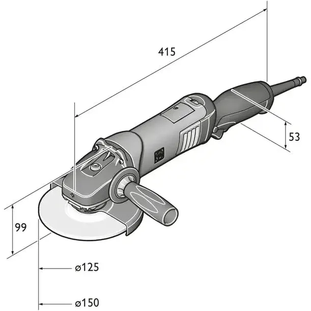 WSG 17-150 PRT 6" Compact Angle Grinder