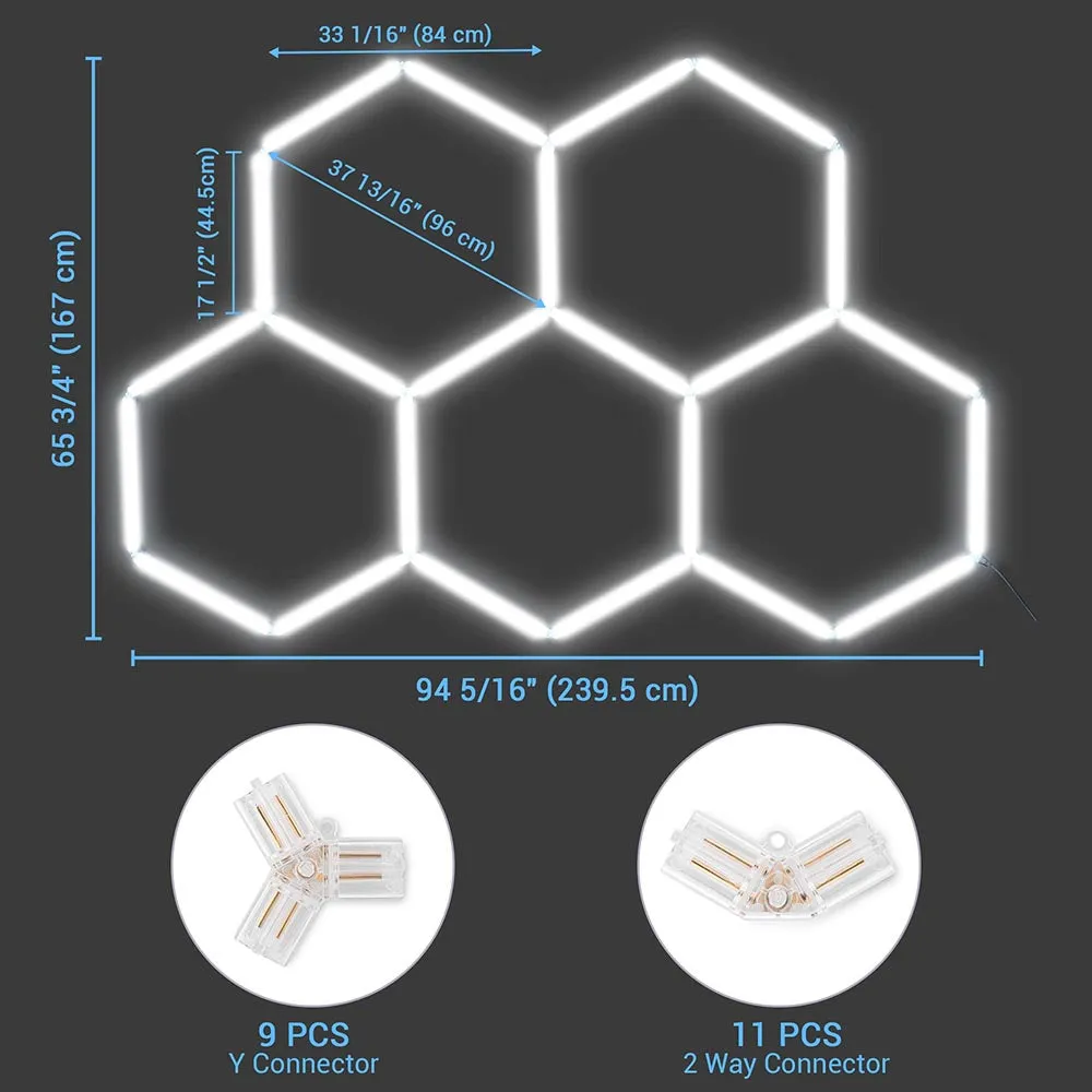 Yescom Upgrade Hexagon Garage Light Retail Salon Studios 24ct/pk