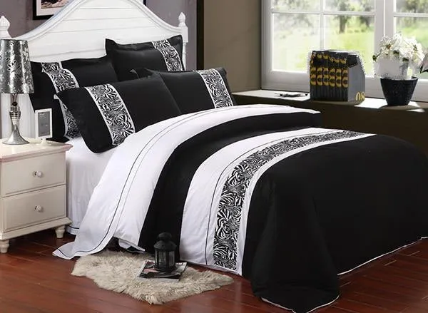 Zebra Pattern Modern Style Cotton Luxury 4-Piece Bedding Sets/Duvet Cover